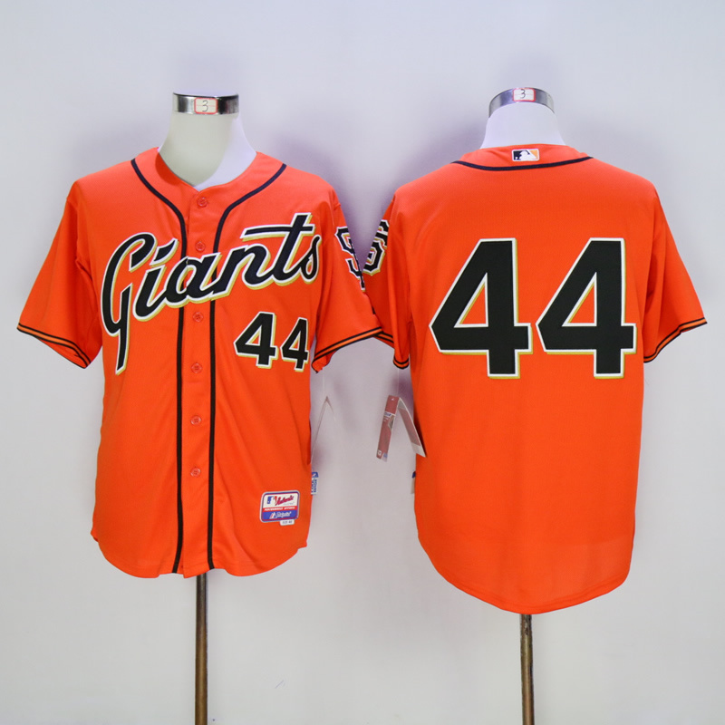 Men San Francisco Giants #44 Mccovey Orange Throwback MLB Jerseys